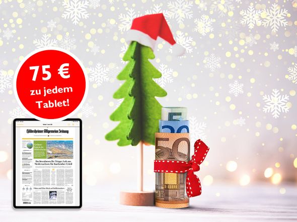 Winter: Tablet zum gedruckten Abo